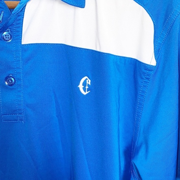 Callaway Opti-Dri Blue And White Moisture Management Mens Golf Polo - Picture 3 of 8